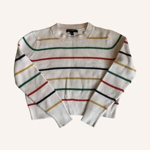 Banana Republic striped sweater XS 100% cotton, red blue yellow green